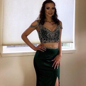 Two piece prom dress